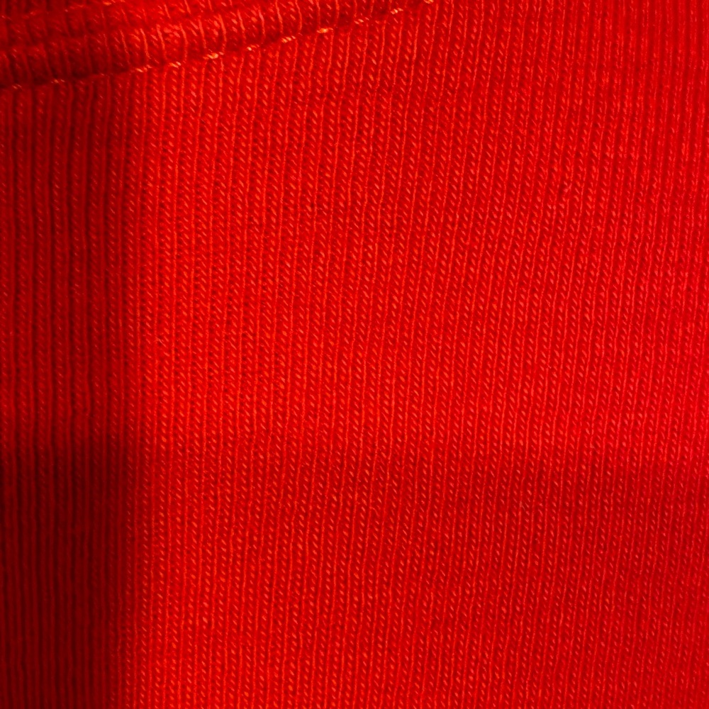 Y2K Jones Sport Ribbed Knit Mock Neck Long Sleeve Tee Vintage Red Large - Picture 4 of 7